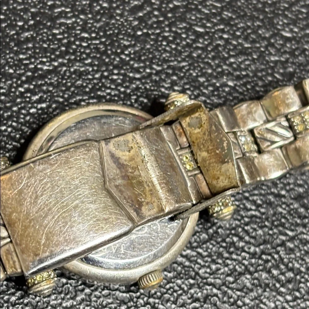 Brighton Vintage Silver-Tone Bracelet Watch WORKING Boho Western